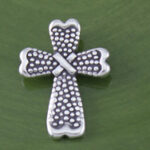 Dotted X Cross Charm