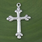 Plain Flower Cross Charm Pendant