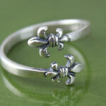Fleur de Lis Adjustable Ring