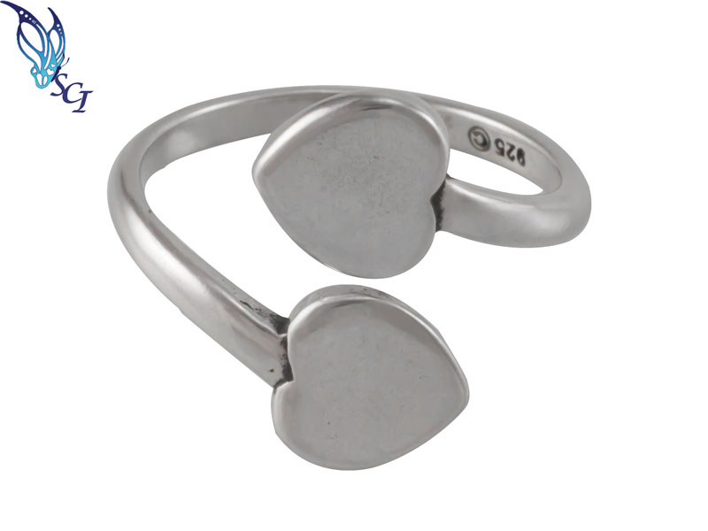 8mm Hearts Adjustable Ring 8mm Hearts Adjustable Ring