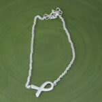 Sideways Awareness Ribbon Bracelet