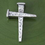 Silver Wooden Cross Pendant