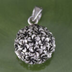 Flower 3D Round Pendant