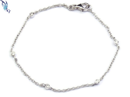 Dainty 3mm Round CZ Bracelet