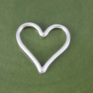 Sterling Silver Wire Heart Charm Sterling Silver Wire Heart Charm