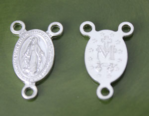 Silver Virgin Mary Rosary Station