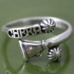 Cheer with Megaphone Adjustable Ring