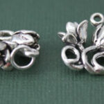 Silver Two Tulips Charm