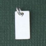 Sterling Silver Rectangle Tag Charm