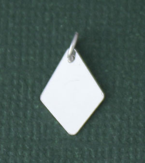Sterling Silver Kite Shaped Tag Charm Sterling Silver Kite Shaped Tag Charm