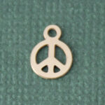Gold Filled Tiny Peace Sign Charm