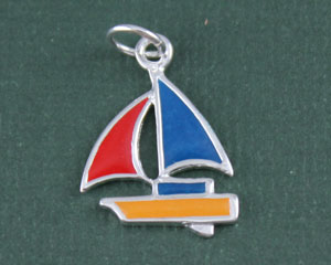 Enamel Sailboat Charm Enamel Sailboat Charm