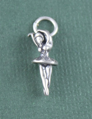 Sterling Silver Small Ballerina Charm