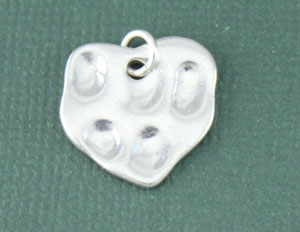 Thick Hammered Heart Stamping Blank