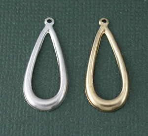 Thin Teardrop Earring Pendant Charm