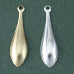 Thin Skinny Teardrop Pendant Charm