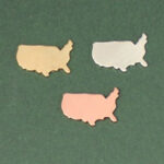 Gold Filled Continental United States Charm