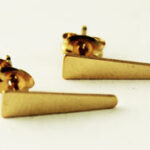 Gold Filled Triangular Post Earrings