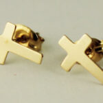 Gold Filled Cross Post Earrings