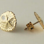 Gold Filled Sand Dollar Post Earrings