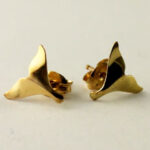 Gold Filled Whale Tail Post Earrings