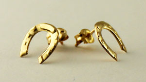 Gold Filled Horseshoe Post Earrings