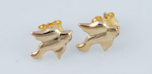 Gold Filled Dove Post Earrings