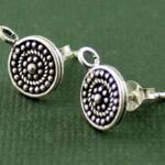 Antique Dotted Flat Earring Compenents