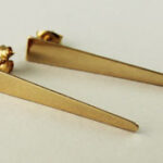 Gold Filled Spike Stud Earrings