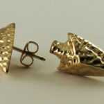 Gold Filled Arrowhead Stud Earrings