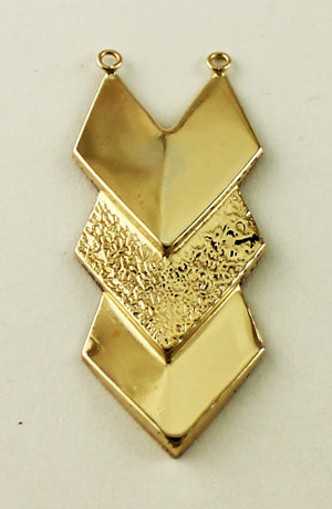 Gold Filled Stacked Triangle Link Connector