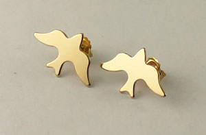 Gold Filled Dove Earrings