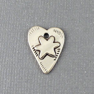 Handcrafted Heart with Star Charm Handcrafted Heart with Star Charm