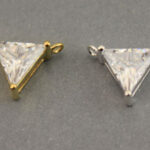 Triangle CZ Solitaire Link Connector