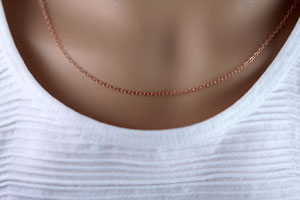 Rose Gold Filled 1.4mm Flat Cable Chain