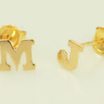 Alphabet Initial Stud Earrings