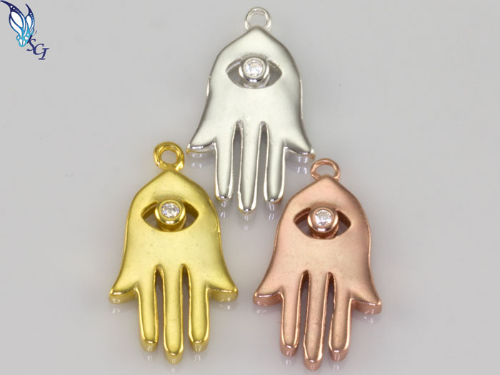 CZ Hamsa Charm CZ Hamsa Charm