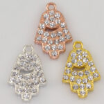 Pave Crystal Hamsa Charm