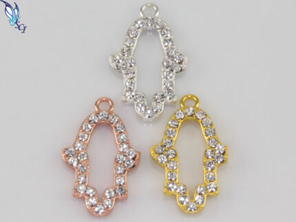 Pave Cutout Hamsa Charm