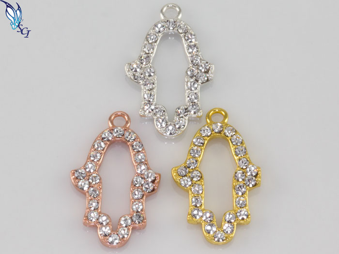 Pave Cutout Hamsa Charm Pave Cutout Hamsa Charm