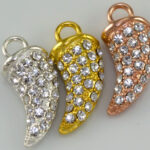 Pave Crystal Horn Charm