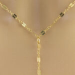 Gold Filled Lariat Double Bar Links Necklace