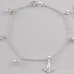 Anchor and Ball Dangle Bracelet