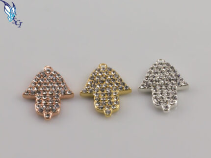 Pave Hamsa Charm