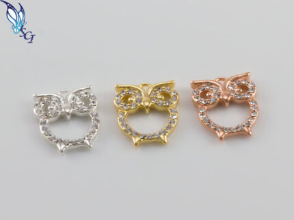 crystal owl charm