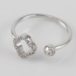 CZ Four Leaf Clover Ring