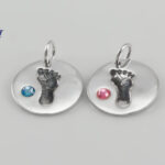 Baby Feet with Crystal Charm