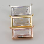 Rectangular CZ Necklace Connector