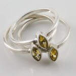 Citrine Gemstone Band Ring
