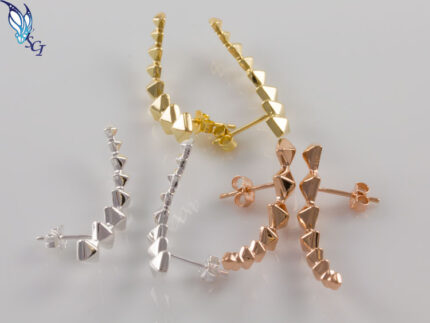 Quadrilateral Ear Crawler Earrings